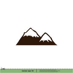 mountain icon vector illustration simple design element