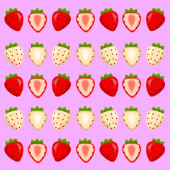 Set of strawberries