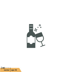 wine icon vector illustration simple design element