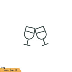 Fototapeta premium champagne icon vector illustration simple design element