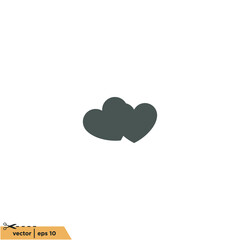 heart love icon vector illustration simple design element