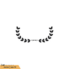 laurel wreath icon vector illustration simple design element