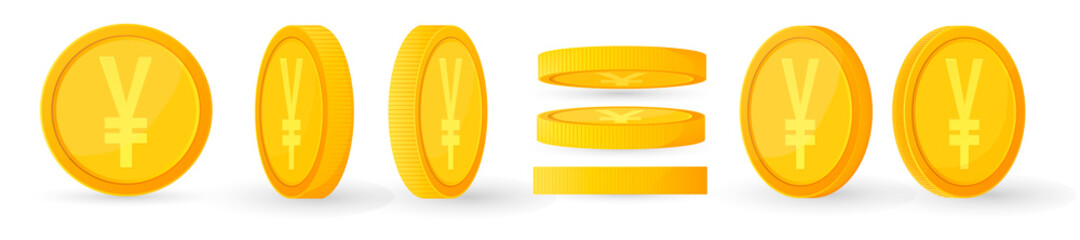 Gold coins icon, flat graphic design template, economy signs, app symbols, vector illustration