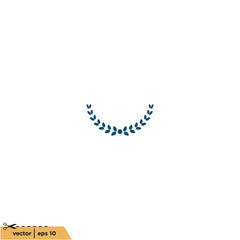 laurel wreath icon vector illustration simple design element