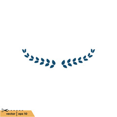 laurel wreath icon vector illustration simple design element