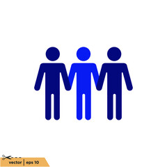 human teamwork employee icon vector illustration simple design element