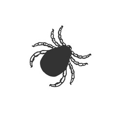 drawing of a tick. simple vector illustration