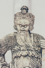 Fototapeta na wymiar Statue of a Chinese warrior 