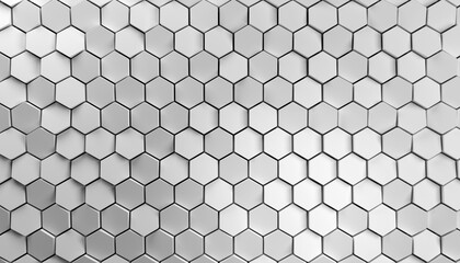 Abstract geometric background with hexagons. 3D render / rendering.