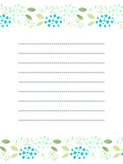 梅雨の日のアジサイ手紙フレーム