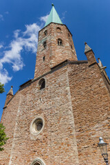 Fototapeta na wymiar Tower of the historic St. Petri church in Braunschweig, Germany