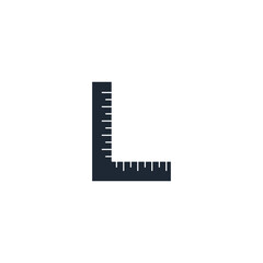 ruler icon measurement symbol