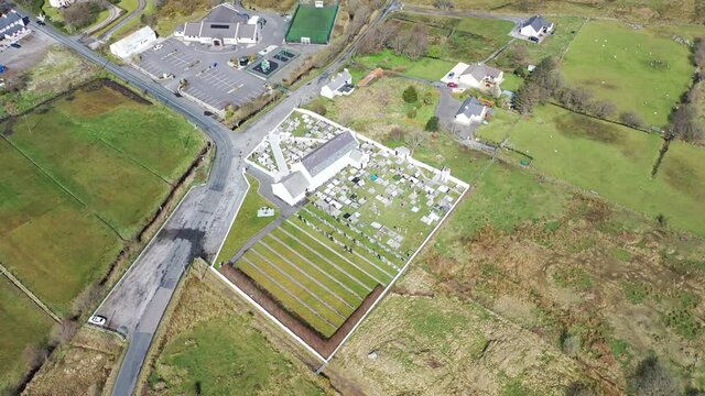 BALLYMACKILDUFF, KILCLOONEY, DONEGAL , IRELAND - March 19 2021 : St. Conal's church belongs to the diocese of Raphoe.