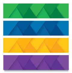 Set of modern colorful banner template. 