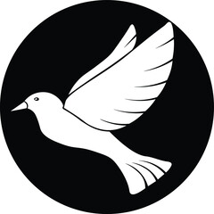 Flying pigeon logo vector illustration design. Concept for logo, card, banner, poster, flyer