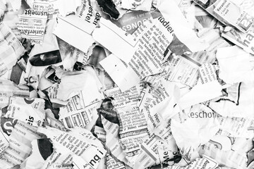 Background texture of torn press, newspapers, top view. News and information concept - for web...