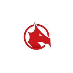 red dragon logo emblem design