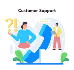 Technical support concept. Idea of customer service. Consultant support
