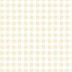 水彩風ギンガムチェックのシームレスパターン　ベージュ