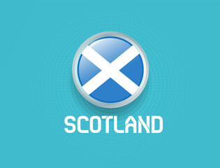 Flag of Scotland for Euro 2020 event. Football Euro 2020.