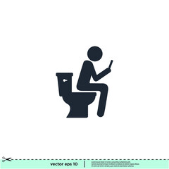 toiled icon simple design element