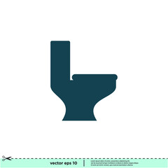 toilet icon sign vector simple design element