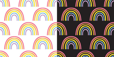 Seamless pattern with gay rainbow heart. LGBT pride symbol. Design element for fabric, banner, wallpaper or gift wrap.
