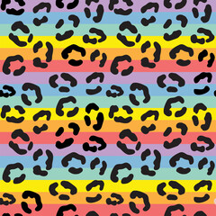 Seamless pattern with gay rainbow heart. LGBT pride symbol. Design element for fabric, banner, wallpaper or gift wrap.