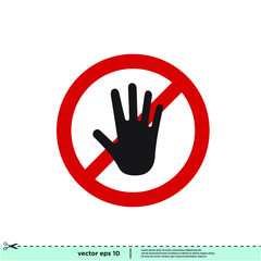 forbidden touch sign 