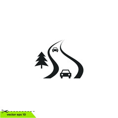 road icon vector company logo concept