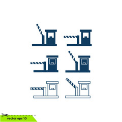 toll gates icn vector logo template