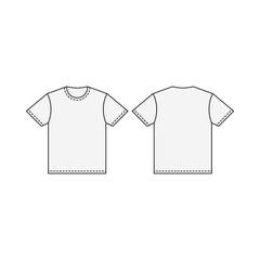 Blank t-shirt vector template design