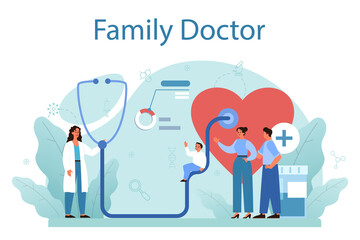 Family doctor concept. Healthcare, modern medicine treatment