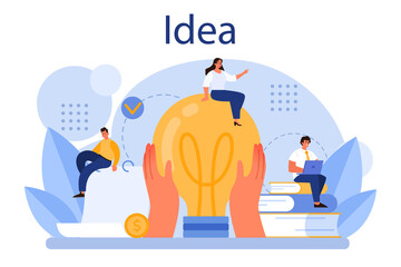 Idea concept. Creative innovation or business solution generation.