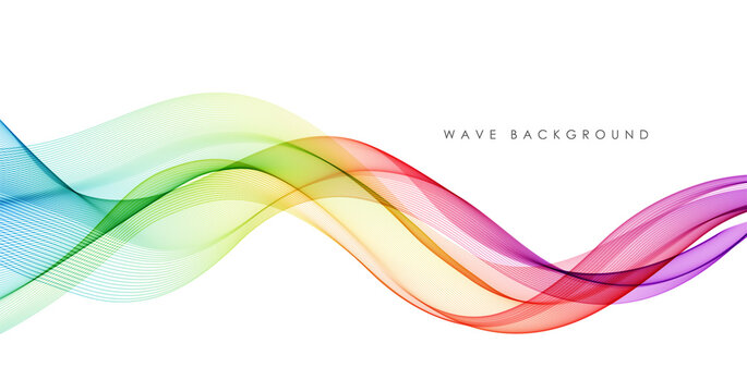 Vector abstract colorful flowing wave lines isolated on white background. Design element for technology, science, music or modern concept. © Maryna Stryzhak