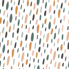 Seamless abstract pattern with hand drawn elements