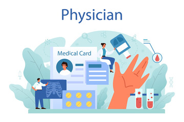 Physician or general healthcare doctor. Idea of doctor caring