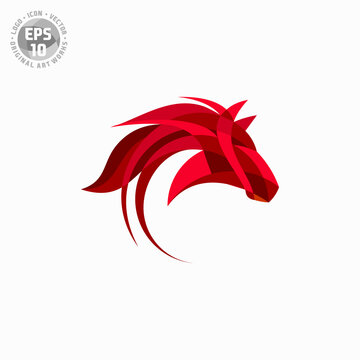 abstract horse logo concept vector