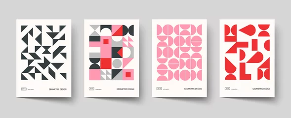 Fotobehang Trendy covers design. Minimal geometric shapes compositions. Applicable for brochures, posters, covers and banners. © Oleksandra