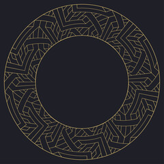 Circular decorative frame.