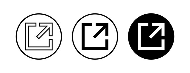 External link symbol vector icons set. Link icon. Link vector icon. Hyperlink chain symbol