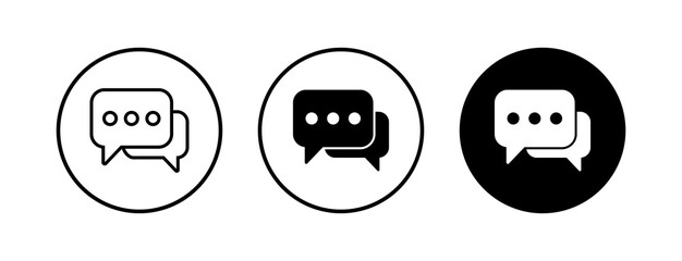 Fototapeta premium Chat icons set. Chat vector icon. Speech bubble