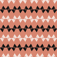 Seamless pattern with geometric ornament. Retro abstract illustration.