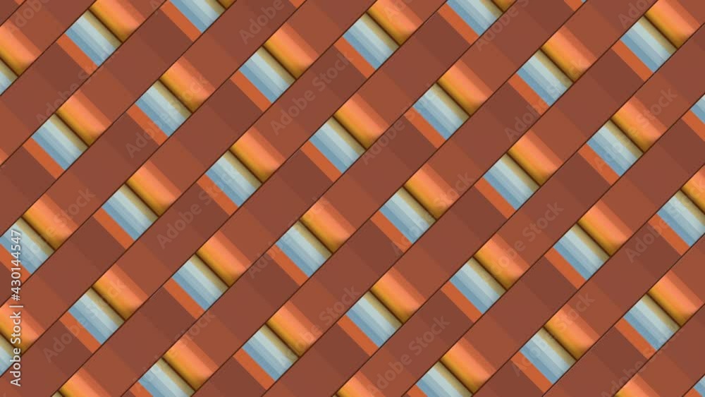 Aufkleber Geometric background with trendy gradient pattern. 3d rendering loop animation