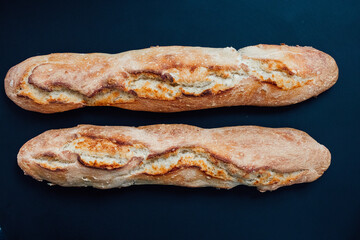 baguette de pain, French food, homemade 