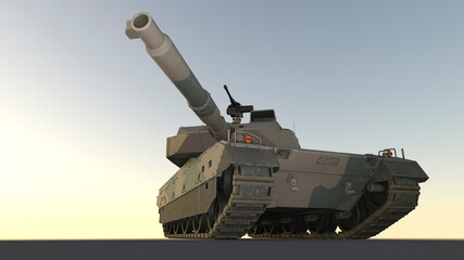 陸上自衛隊　10式戦車 日本 主力戦車 3d render