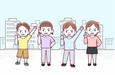 仲良しの子どもたち