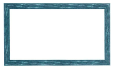 Vintage blue frame isolated on a white background