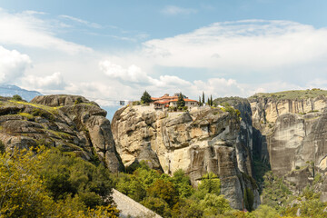 Fototapeta na wymiar Meteora Holy Monastery of Holy Trinity in Kalambaka, Greece.