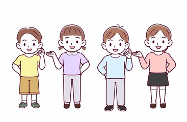 仲良しの子どもたち